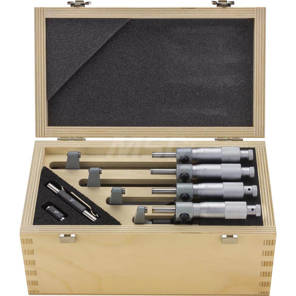 Mahr - Mechanical Outside Micrometers; Minimum Measurement (mm): 0 ; Minimum Measurement (Inch): 0 ; Minimum Measurement (Decimal Inch): 0 ; Maximum Measurement (mm): 200 ; Maximum Measurement (Inch): 8 ; Graduation (mm): 0.0025 - Exact Tooling