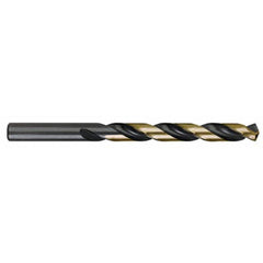 Titan USA - Jobber Length Drill Bits; Drill Bit Size (Inch): 1/2 ; Drill Bit Size (Decimal Inch): 0.5000 ; Drill Point Angle: 135 ; Drill Bit Material: High Speed Steel ; Drill Bit Finish/Coating: Uncoated ; Flute Type: Spiral - Exact Tooling
