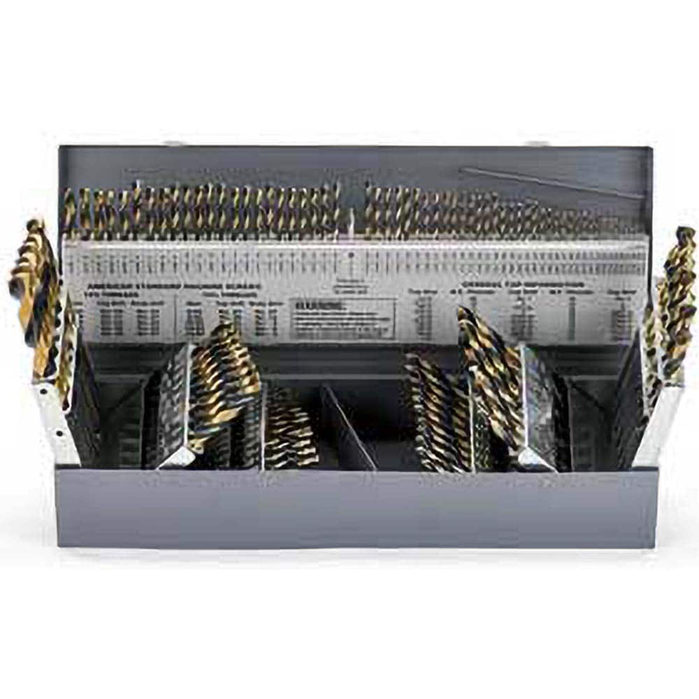 Titan USA - Drill Bit Sets; System of Measurement: Inch ; Drill Bit Material: High Speed Steel ; Drill Bit Set Type: Jobber Length Drill Bits ; Minimum Drill Bit Size (Decimal Inch): 0.0400 ; Minimum Drill Bit Size (Inch): 1/16 ; Minimum Drill Bit Size ( - Exact Tooling