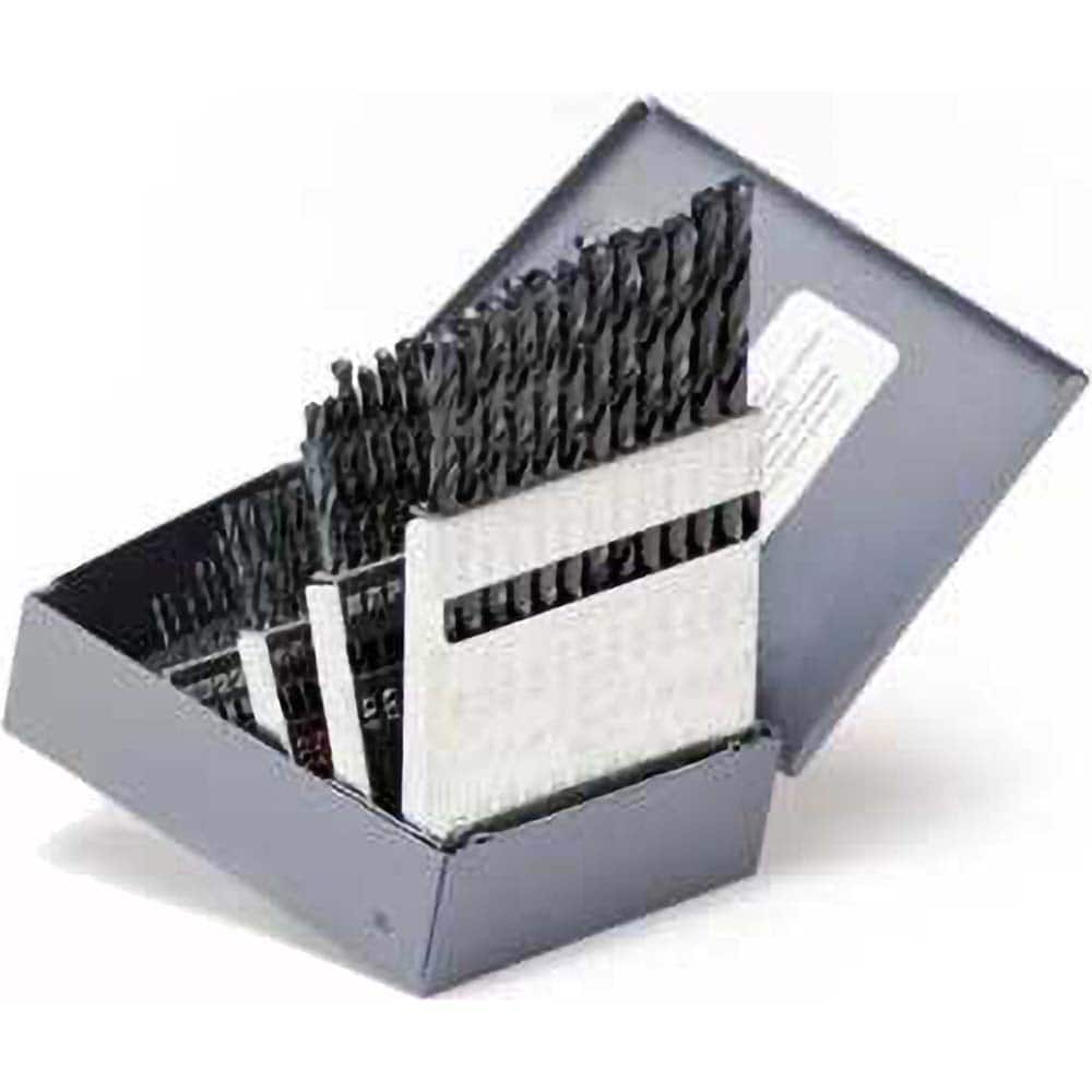 Titan USA - Drill Bit Sets; System of Measurement: Inch ; Drill Bit Material: High Speed Steel ; Drill Bit Set Type: Jobber Length Drill Bits ; Minimum Drill Bit Size (Wire): #60 ; Maximum Drill Bit Size (Wire): #1 ; Drill Point Angle: 118 - Exact Tooling