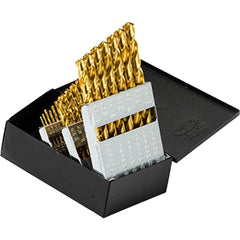 Titan USA - Drill Bit Sets; System of Measurement: Inch ; Drill Bit Material: High Speed Steel ; Drill Bit Set Type: Jobber Length Drill Bits ; Minimum Drill Bit Size (Decimal Inch): 0.0625 ; Minimum Drill Bit Size (Inch): 1/16 ; Maximum Drill Bit Size ( - Exact Tooling