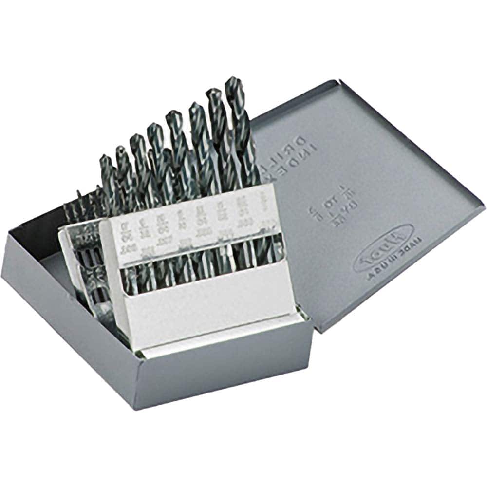 Titan USA - Drill Bit Sets; System of Measurement: Inch ; Drill Bit Material: High Speed Steel ; Drill Bit Set Type: Jobber Length Drill Bits ; Minimum Drill Bit Size (Decimal Inch): 0.0625 ; Minimum Drill Bit Size (Inch): 1/16 ; Maximum Drill Bit Size ( - Exact Tooling
