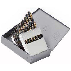 Titan USA - Drill Bit Sets; System of Measurement: Inch ; Drill Bit Material: High Speed Steel ; Drill Bit Set Type: Jobber Length Drill Bits ; Minimum Drill Bit Size (Decimal Inch): 0.0625 ; Minimum Drill Bit Size (Inch): 1/16 ; Maximum Drill Bit Size ( - Exact Tooling