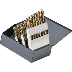 Titan USA - Drill Bit Sets; System of Measurement: Inch ; Drill Bit Material: Cobalt ; Drill Bit Set Type: Jobber Length Drill Bits ; Minimum Drill Bit Size (Letter): A ; Maximum Drill Bit Size (Letter): Z ; Drill Point Angle: 135 - Exact Tooling