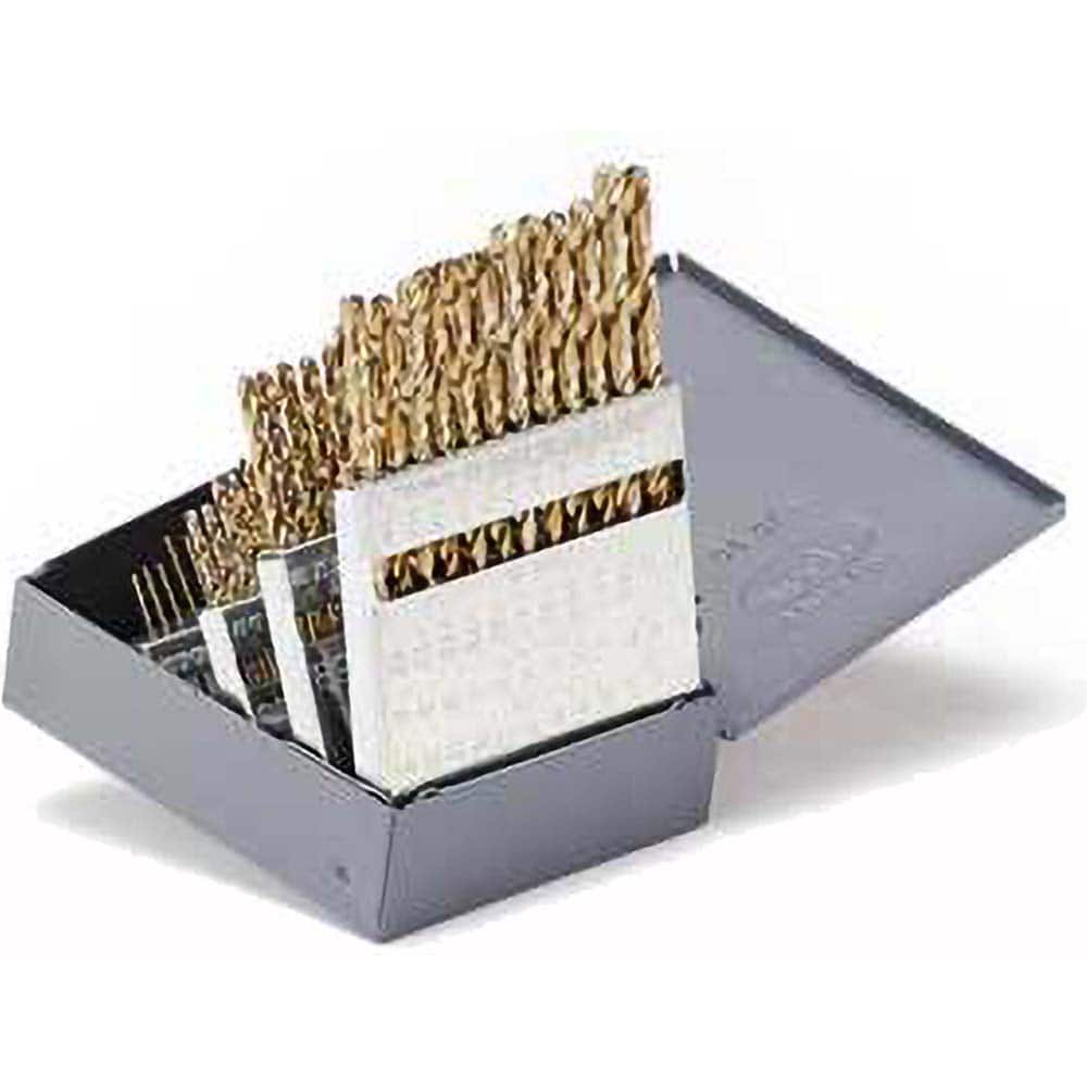 Titan USA - Drill Bit Sets; System of Measurement: Inch ; Drill Bit Material: Cobalt ; Drill Bit Set Type: Jobber Length Drill Bits ; Minimum Drill Bit Size (Wire): #60 ; Maximum Drill Bit Size (Wire): #1 ; Drill Point Angle: 135 - Exact Tooling