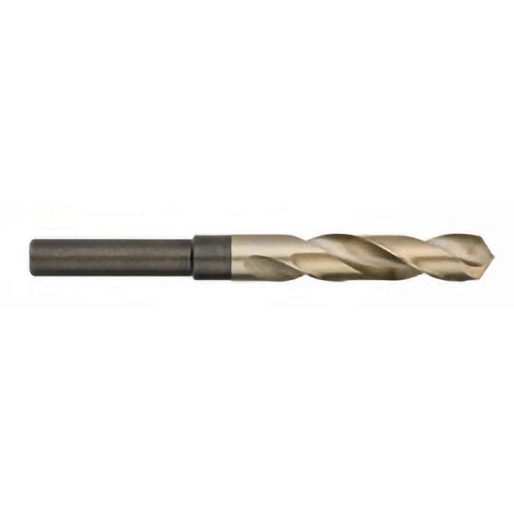 Titan USA - 17/32" 135° 1/2" Shank Uncoated Cobalt Silver & Deming Reduced Shank Drill Bit - Exact Tooling