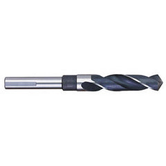 Titan USA - 39/64" 118° 1/2" Shank Uncoated High Speed Steel Silver & Deming Reduced Shank Drill Bit - Exact Tooling
