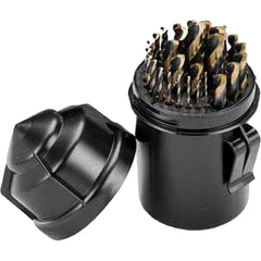 Titan USA - Drill Bit Sets; System of Measurement: Inch ; Drill Bit Material: High Speed Steel ; Drill Bit Set Type: Jobber Length Drill Bits ; Minimum Drill Bit Size (Decimal Inch): 0.0625 ; Minimum Drill Bit Size (Inch): 1/16 ; Maximum Drill Bit Size ( - Exact Tooling