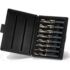 Titan USA - Drill Bit Sets; System of Measurement: Inch ; Drill Bit Material: High Speed Steel ; Drill Bit Set Type: Reduced Shank Drill Bits ; Minimum Drill Bit Size (Decimal Inch): 0.5625 ; Minimum Drill Bit Size (Inch): 9/16 ; Maximum Drill Bit Size ( - Exact Tooling