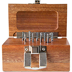 Titan USA - Burr Sets; Head Shape: Cylinder; Cylinder Ball End; Ball; Egg; Round Tree; Pointed Tree; Pointed Cone ; Tooth Style: Double Cut ; Cutting Diameter (Inch): 1/8 ; Number of Pieces: 9 ; Shank Diameter (Inch): 1/8 ; Shank Diameter (mm): 3.175 - Exact Tooling