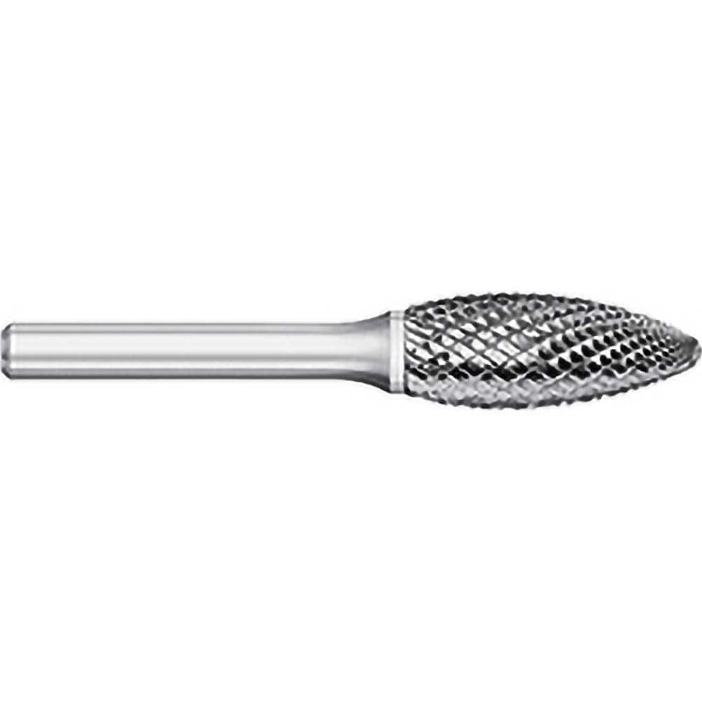 Titan USA - Burrs; Head Shape: Flame ; Industry Specification: SH-53 ; Tooth Style: Double Cut ; Cutting Diameter (Inch): 3/16 ; Cutting Diameter (Decimal Inch): 0.1875 ; Shank Diameter (Inch): 1/8 - Exact Tooling