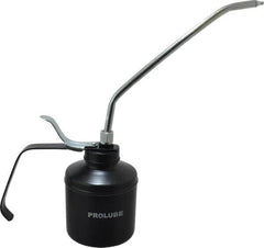 PRO-LUBE - 500 mL Capcity, 9" Long Rigid Spout, Lever-Type Oiler - Steel Pump, Steel Body, Powder Coated - Exact Tooling