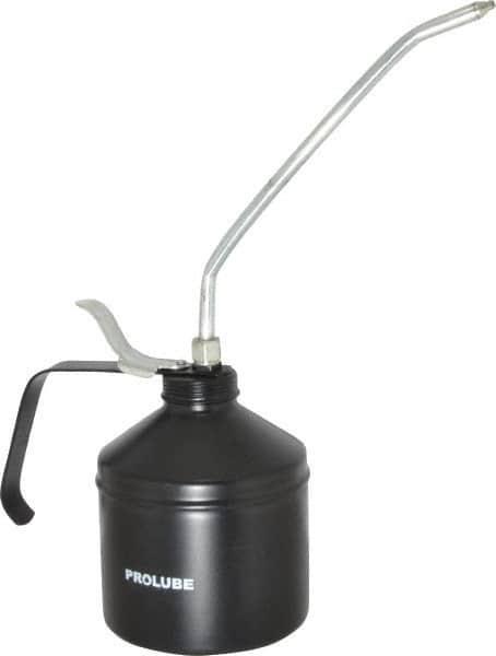 PRO-LUBE - 1,000 mL Capcity, 9" Long Rigid Spout, Lever-Type Oiler - Steel Pump, Steel Body, Powder Coated - Exact Tooling