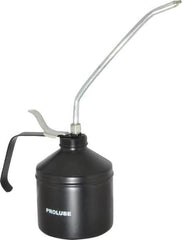 PRO-LUBE - 1,000 mL Capcity, 9" Long Rigid Spout, Lever-Type Oiler - Steel Pump, Steel Body, Powder Coated - Exact Tooling