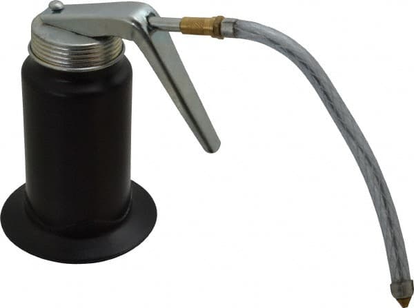 PRO-LUBE - 180 mL Capcity, 6" Long Flexible Spout, Pistol-Grip Oiler - Steel Pump, Steel Body, Powder Coated - Exact Tooling