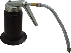 PRO-LUBE - 180 mL Capcity, 6" Long Flexible Spout, Pistol-Grip Oiler - Steel Pump, Steel Body, Powder Coated - Exact Tooling