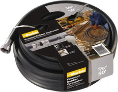 Parker - 75' Long Water Hose - 5/8" Diam, 3/4" GHT, Rubber, 125 psi, Black - Exact Tooling
