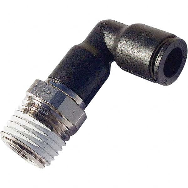 Legris - Plastic Push-To-Connect Tube Fittings Type: Extended Male Elbow Tube Outside Diameter (Inch): 1/4 - Exact Tooling
