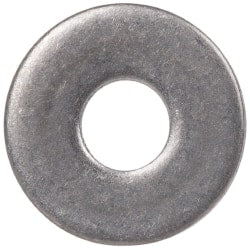 Made in USA - #2 Screw, Grade 300 Stainless Steel Standard Flat Washer - 0.094" ID x 1/4" OD, 0.016" Thick, Plain Finish, Meets Military Specifications - Exact Tooling