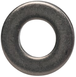 Made in USA - #6L Screw, Grade 300 Stainless Steel Standard Flat Washer - 0.156" ID x 0.312" OD, 0.027" Thick, Plain Finish, Meets Military Specifications - Exact Tooling
