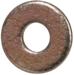 Made in USA - #0 Screw, Grade 1008/1010 Steel Standard Flat Washer - 0.078" ID x 0.188" OD, 0.02" Thick, Cadmium-Plated Finish, Meets Military Specifications - Exact Tooling