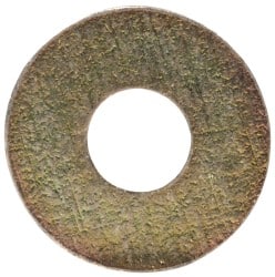 Made in USA - #2 Screw, Grade 1008/1010 Steel Standard Flat Washer - 0.094" ID x 1/4" OD, 0.018" Thick, Cadmium-Plated Finish, Meets Military Specifications - Exact Tooling