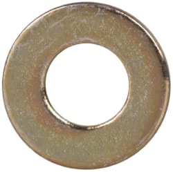 Made in USA - #4 Screw, Grade 1008/1010 Steel Standard Flat Washer - 1/8" ID x 1/4" OD, 0.02" Thick, Cadmium-Plated Finish, Meets Military Specifications - Exact Tooling