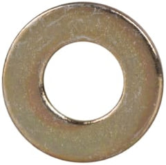 Made in USA - #4 Screw, Grade 1008/1010 Steel Standard Flat Washer - 1/8" ID x 1/4" OD, 0.02" Thick, Cadmium-Plated Finish, Meets Military Specifications - Exact Tooling