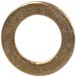 Made in USA - #6 Screw, Grade 1008/1010 Steel Standard Flat Washer - 0.156" ID x 1/4" OD, 0.015" Thick, Cadmium-Plated Finish, Meets Military Specifications - Exact Tooling