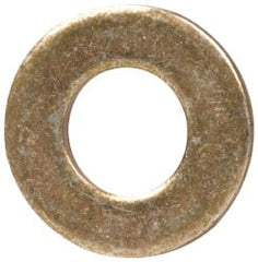 Made in USA - #6 Screw, Grade 1008/1010 Steel Standard Flat Washer - 0.156" ID x 0.312" OD, 0.03" Thick, Cadmium-Plated Finish, Meets Military Specifications - Exact Tooling