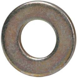 Made in USA - #8 Screw, Grade 1008/1010 Steel Standard Flat Washer - 0.188" ID x 3/8" OD, 0.042" Thick, Cadmium-Plated Finish, Meets Military Specifications - Exact Tooling