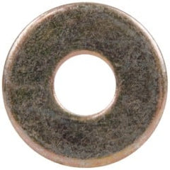 Made in USA - #8 Screw, Grade 1008/1010 Steel Standard Flat Washer - 0.188" ID x 1/2" OD, 0.06" Thick, Cadmium-Plated Finish, Meets Military Specifications - Exact Tooling