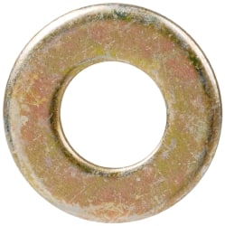 Made in USA - #10 Screw, Grade 1008/1010 Steel Standard Flat Washer - 0.219" ID x 0.438" OD, 0.042" Thick, Cadmium-Plated Finish, Meets Military Specifications - Exact Tooling