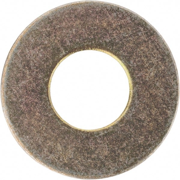 Made in USA - #10 Screw, Grade 1008/1010 Steel Standard Flat Washer - 1/4" ID x 0.562" OD, 0.03" Thick, Cadmium-Plated Finish, Meets Military Specifications - Exact Tooling