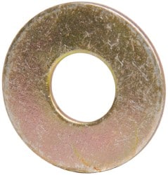 Made in USA - #10 Screw, Grade 1008/1010 Steel Standard Flat Washer - 1/4" ID x 5/8" OD, 0.03" Thick, Cadmium-Plated Finish, Meets Military Specifications - Exact Tooling