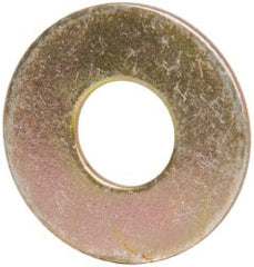 Made in USA - #10 Screw, Grade 1008/1010 Steel Standard Flat Washer - 1/4" ID x 5/8" OD, 0.03" Thick, Cadmium-Plated Finish, Meets Military Specifications - Exact Tooling