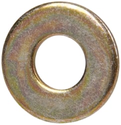 Made in USA - 1/4" Screw, Grade 1008/1010 Steel Standard Flat Washer - 0.281" ID x 5/8" OD, 0.06" Thick, Cadmium-Plated Finish, Meets Military Specifications - Exact Tooling