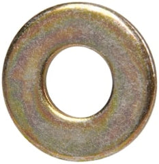 Made in USA - 1/4" Screw, Grade 1008/1010 Steel Standard Flat Washer - 0.281" ID x 5/8" OD, 0.06" Thick, Cadmium-Plated Finish, Meets Military Specifications - Exact Tooling