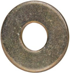 Made in USA - 1/4" Screw, Grade 1008/1010 Steel Standard Flat Washer - 0.281" ID x 0.734" OD, 0.06" Thick, Cadmium-Plated Finish, Meets Military Specifications - Exact Tooling