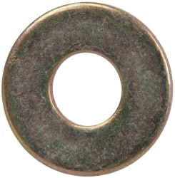 Made in USA - 1/4" Screw, Grade 1008/1010 Steel Standard Flat Washer - 0.312" ID x 0.734" OD, 0.06" Thick, Cadmium-Plated Finish, Meets Military Specifications - Exact Tooling