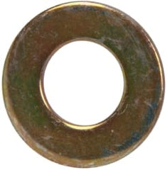 Made in USA - 5/16" Screw, Grade 1008/1010 Steel Standard Flat Washer - 0.344" ID x 0.688" OD, 0.06" Thick, Cadmium-Plated Finish, Meets Military Specifications - Exact Tooling