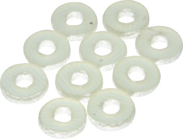 Made in USA - #4 Screw, Grade G10 Fiberglass Standard Flat Washer - 1/8" ID x 0.317" OD, 0.062" Thick, Plain Finish - Exact Tooling