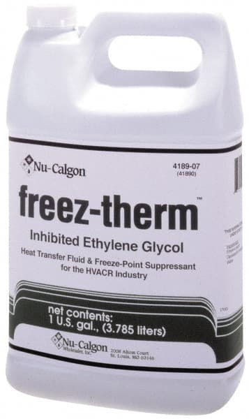 Nu-Calgon - 55 Gallon Heat-Transfer Antifreeze Fluid - Comes in Drum, Ethylene Glycol Composition - Exact Tooling