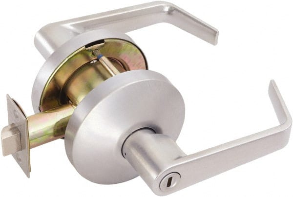 Falcon - Medium Duty Privacy Lever Lockset - 2-3/4" Back Set, Satin Chrome Finish - Exact Tooling