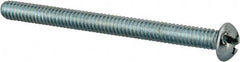 Value Collection - 1/4-20 UNC, 3" Length Under Head Slotted/Phillips Drive Machine Screw - Round Head, Grade J82 Steel, Zinc-Plated Finish, Without Washer - Exact Tooling