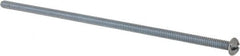 Value Collection - #10-24 UNC, 6" Length Under Head Slotted/Phillips Drive Machine Screw - Round Head, Grade J82 Steel, Zinc-Plated Finish, Without Washer - Exact Tooling