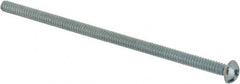 Value Collection - #6-32 UNC, 3" Length Under Head Slotted/Phillips Drive Machine Screw - Round Head, Grade J82 Steel, Zinc-Plated Finish, Without Washer - Exact Tooling