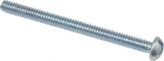 Value Collection - #8-32 UNC, 2" Length Under Head Slotted/Phillips Drive Machine Screw - Round Head, Grade J82 Steel, Zinc-Plated Finish, Without Washer - Exact Tooling
