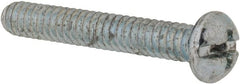 Value Collection - #10-24 UNC, 1-1/4" Length Under Head Slotted/Phillips Drive Machine Screw - Round Head, Grade 2 Steel, Zinc-Plated Finish, Without Washer - Exact Tooling