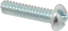 Value Collection - #10-24 UNC, 3/4" Length Under Head Slotted/Phillips Drive Machine Screw - Round Head, Grade J82 Steel, Zinc-Plated Finish, Without Washer - Exact Tooling